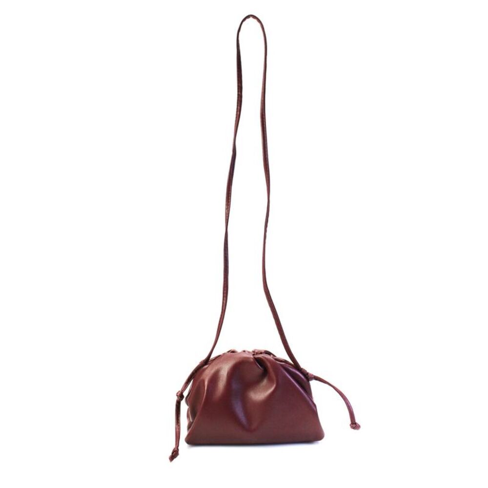 Designer Womens Single Strap Framed Mini Pouch Crossbody Handbag Wine Red - Picture 2 of 6